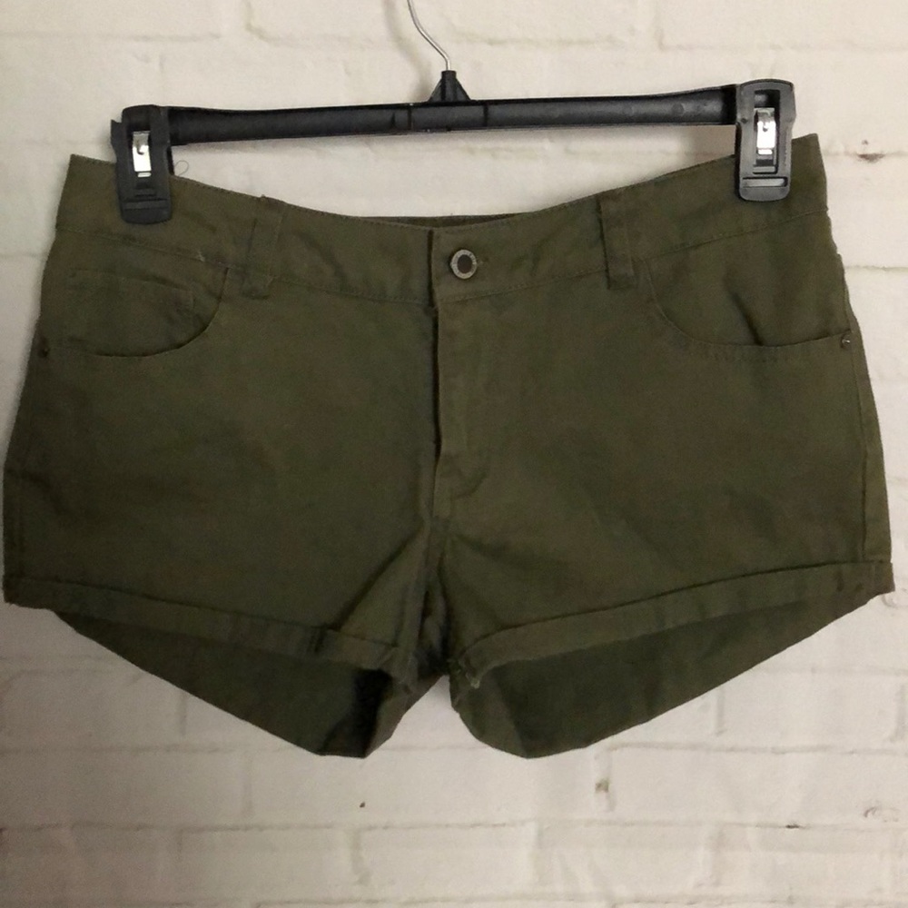 Army green shorts